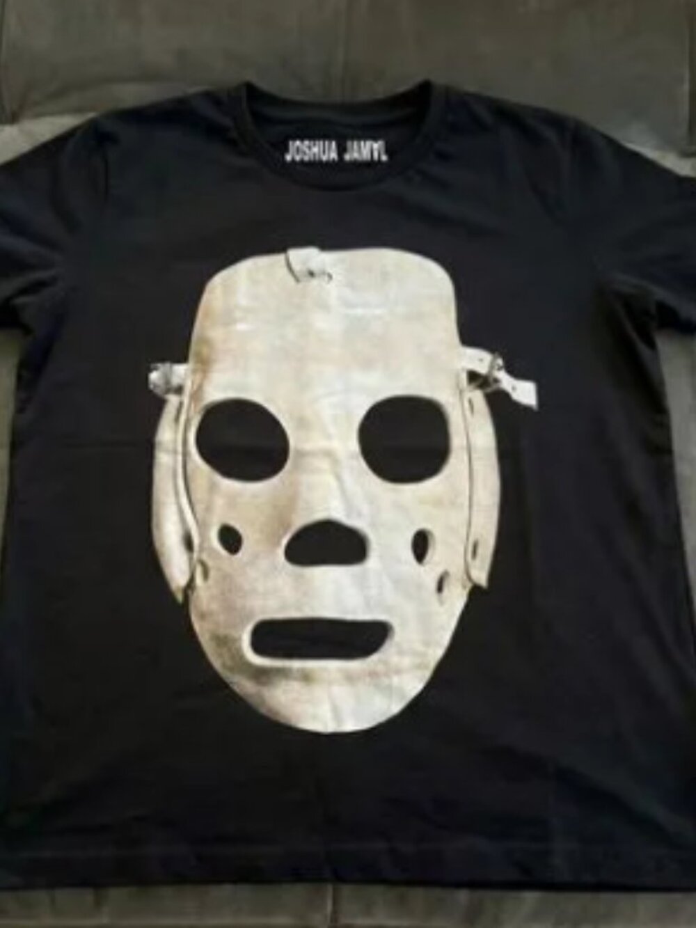 Joshua Jamy Hockey Mask Graphic T-Shirt – Black